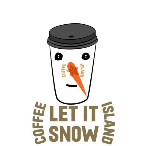 Let It Snow Sticker by Coffee Island Cyprus