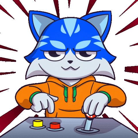 Cat Playing Sticker by Toshithecat