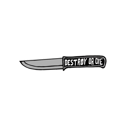 Knife Blade Sticker by Destroy or Die