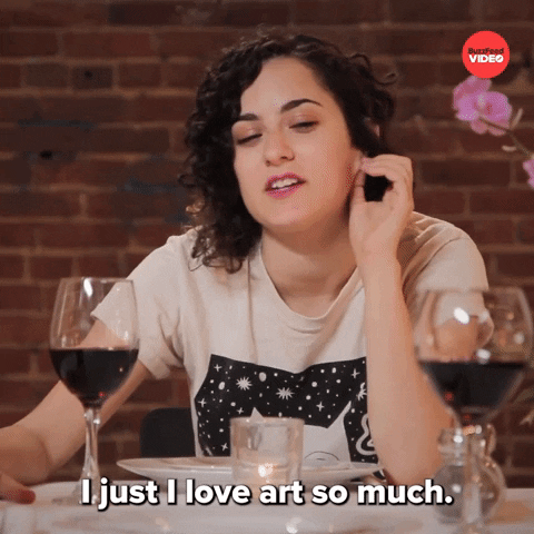 First Date Art GIF by BuzzFeed