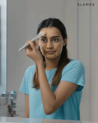 Glamrs skincare face mask masking organic skincare GIF