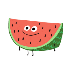 Shocked Watermelon GIF