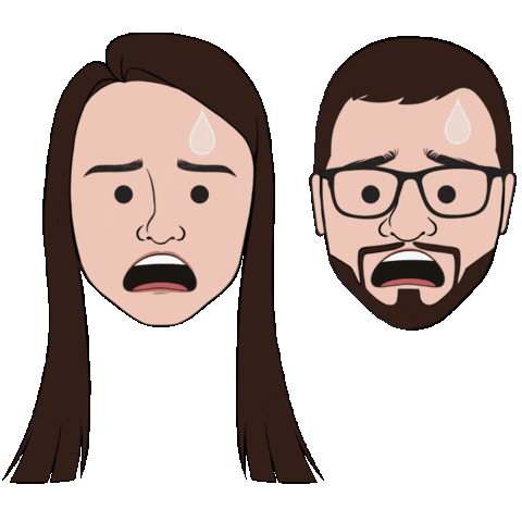 Confused Scared Sticker