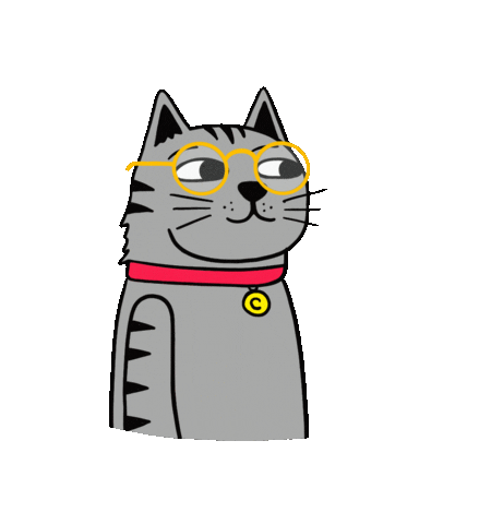Confused Cat Sticker by Croquettine