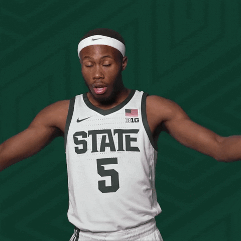 Go White Wow GIF by Michigan State Athletics