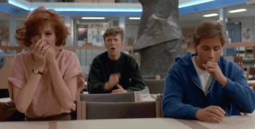 the breakfast club cough GIF