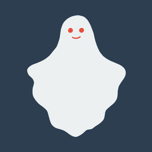 Happy Ghost GIF by Greg Gunn - Find & Share on GIPHY