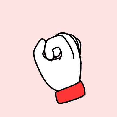 Digital art gif. White gloved hand is in a fist and then moves into an okay symbol.