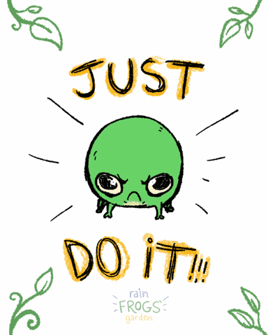 Just Do It Cute Frog GIF