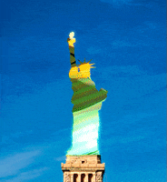 statue of liberty art GIF by G1ft3d