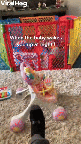 Baby Is Shocked When Dad Kicks Over Doll In Stroller GIF by ViralHog