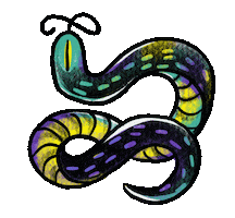 Snake Spooks Sticker by ZAV
