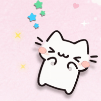 dreamy kitty - happy cat meow with sparkles