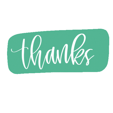 Thanks Thank You Sticker by Lili and Bella