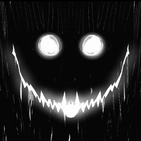 b0b0saurus animation smile monster creepy face GIF