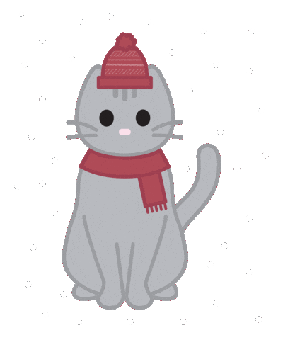 Cat Snow Sticker