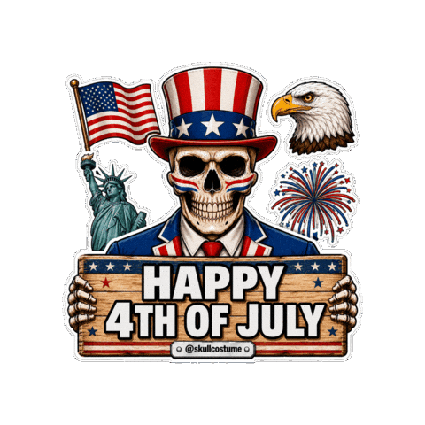 Independence Day Halloween Sticker