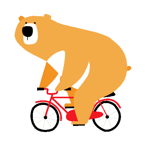 Bear Bike Sticker by Silvie Bomhard