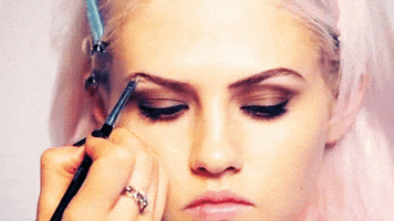 getting ready make up GIF