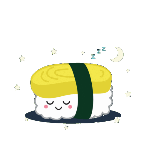 Sleep Sushi Sticker by theweebean