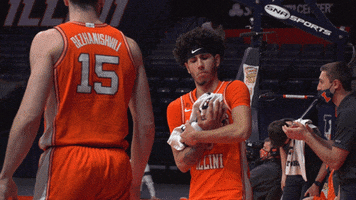 Illini Basketball Shrug GIF by Fighting Illini Athletics