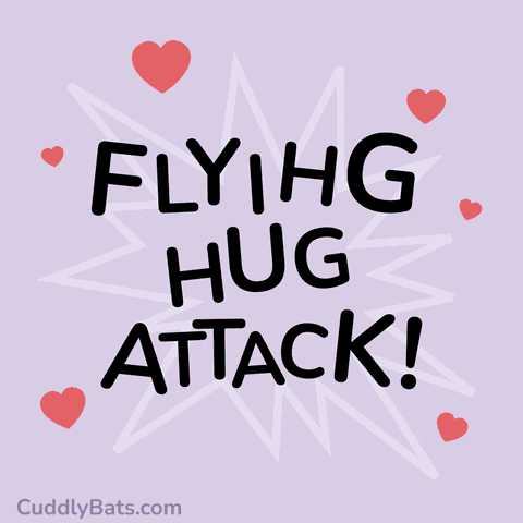 cuddlybats love hug bat miss you GIF