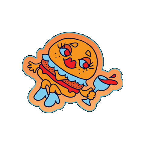 Endless Summer Burger Sticker by Punch Bowl Social
