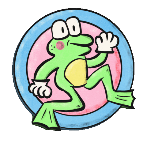 Cartoon Frog Sticker