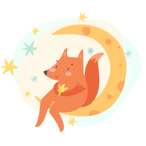 Blinking Little Fox Sticker