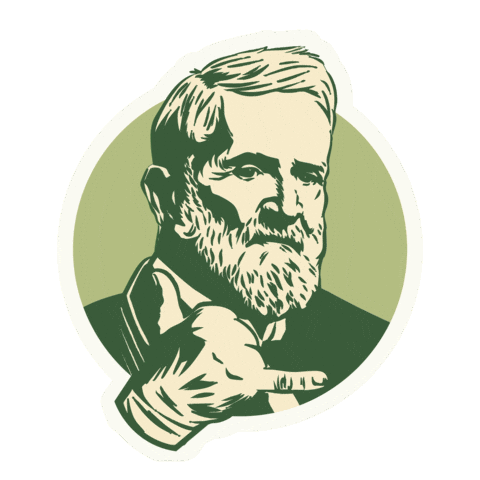 Hang Loose Old Man Sticker by OM Scott and Sons