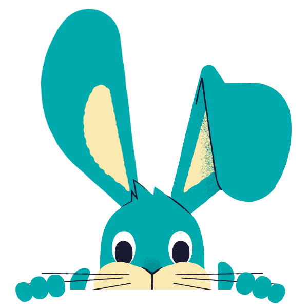 Happy Bunny Sticker by Waitrose & Partners