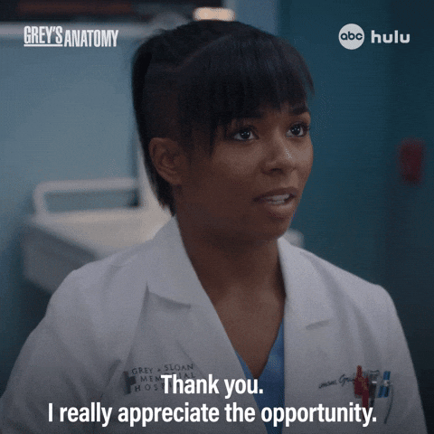 Greys Anatomy Thank You GIF by ABC Network