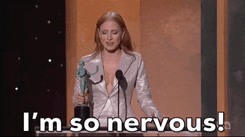Nervous Jessica Chastain GIF by SAG Awards