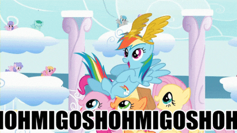  happy excited my little pony rainbow dash friendship is magic GIF