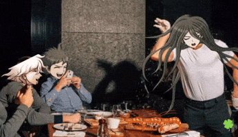Nagito Komaeda Hajime Hinata GIF