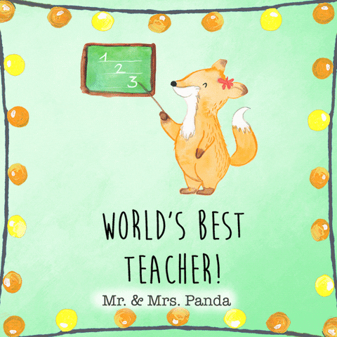 Teachers Day Pandalove GIF by Mr. & Mrs. Panda