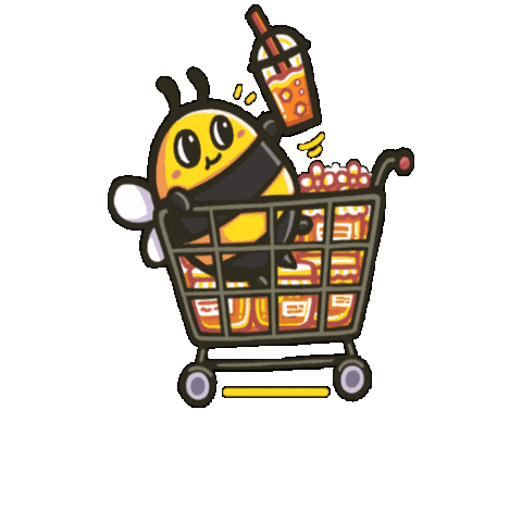 Shopping Bee Sticker