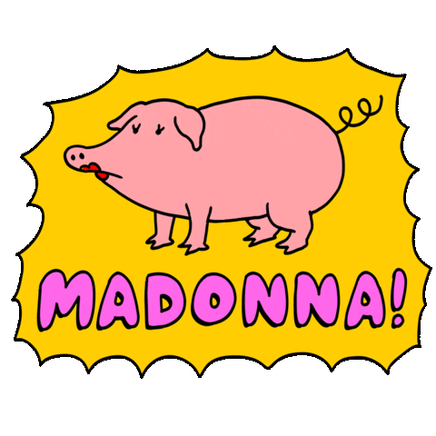 Madonna Porc Sticker by Luigi Segre