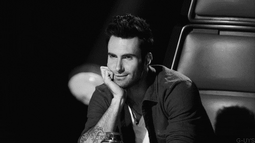  tv black and white smile the voice maroon 5 GIF