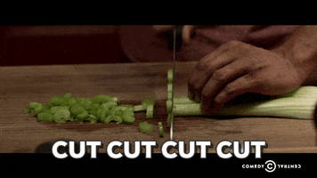 cut cut cut cut chopping GIF by emibob