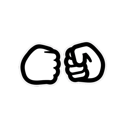 Team Fist Bump Sticker by Fancy Dots