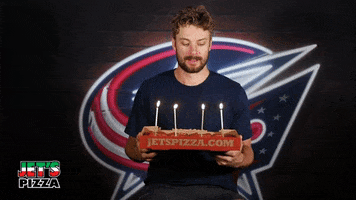 Birthday Pizza GIF by Columbus Blue Jackets