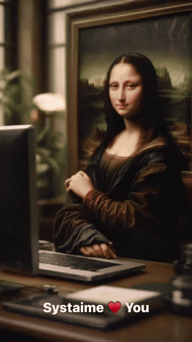 Mona Lisa Art GIF by systaime