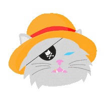 One Piece Cat Sticker by Jasi